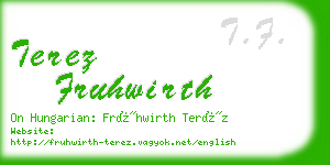 terez fruhwirth business card